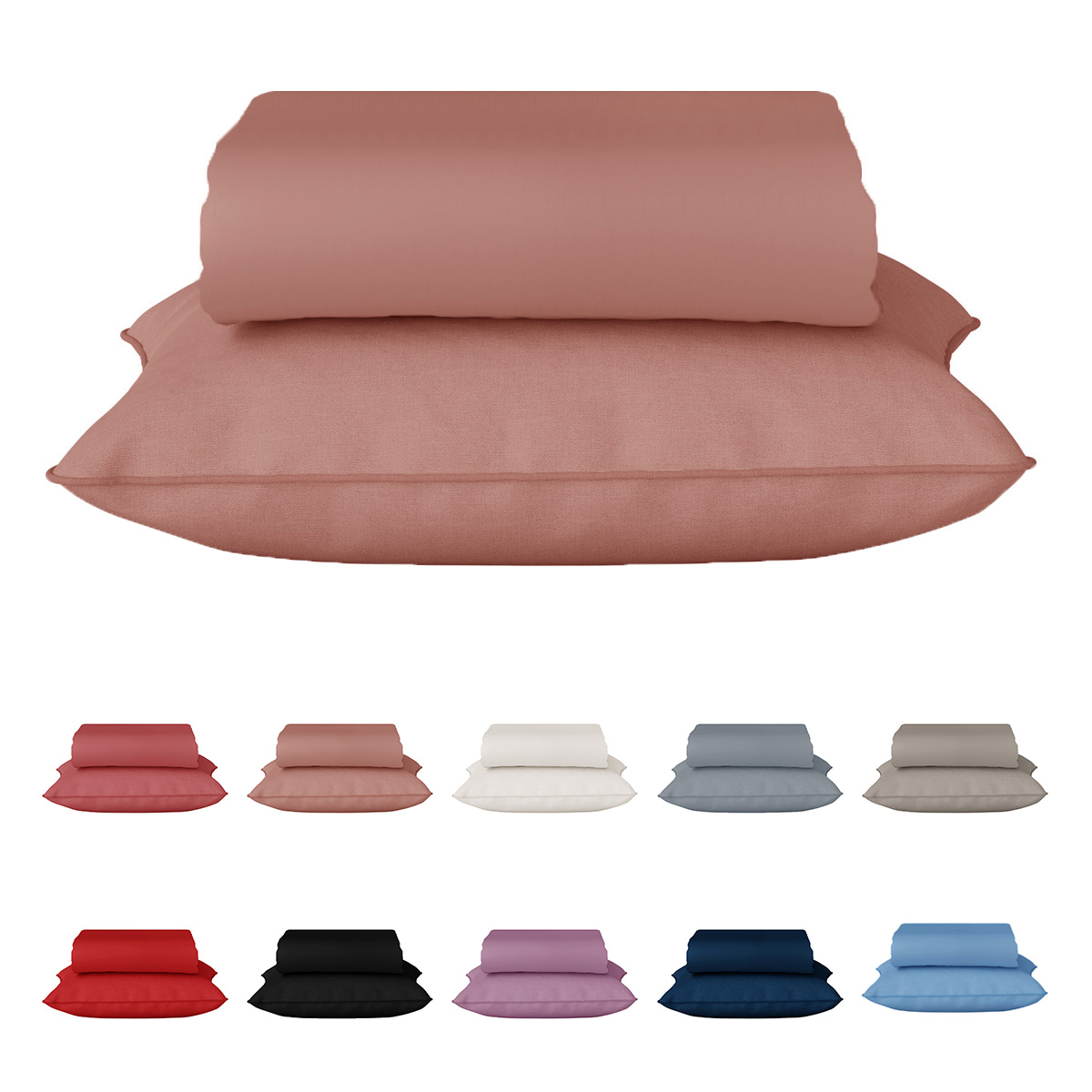 Jogo de Cama Solteiro 2 Peças 100% Algodão C/ Elástico Cor:Rosa Claro