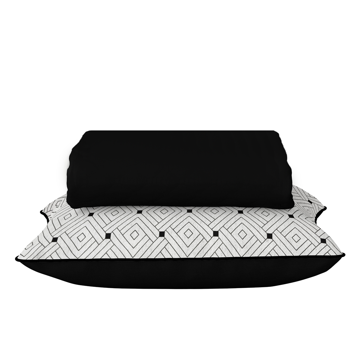 Jogo de Cama Lençol Solteiro 100% Algodão 2pçs c/ Elástico Cor:Preto