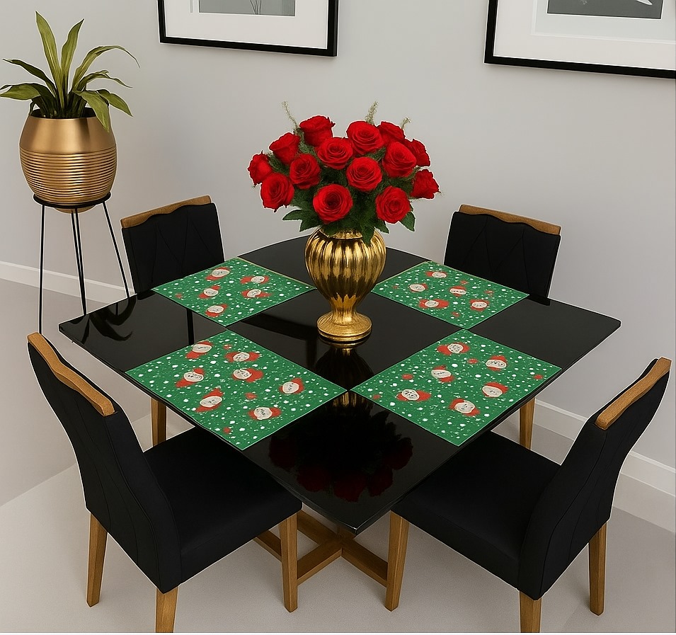 Jogo Americano de Tecido - Retangular - Kit 4 Peças - Mesa Posta + Brinde Cor:07